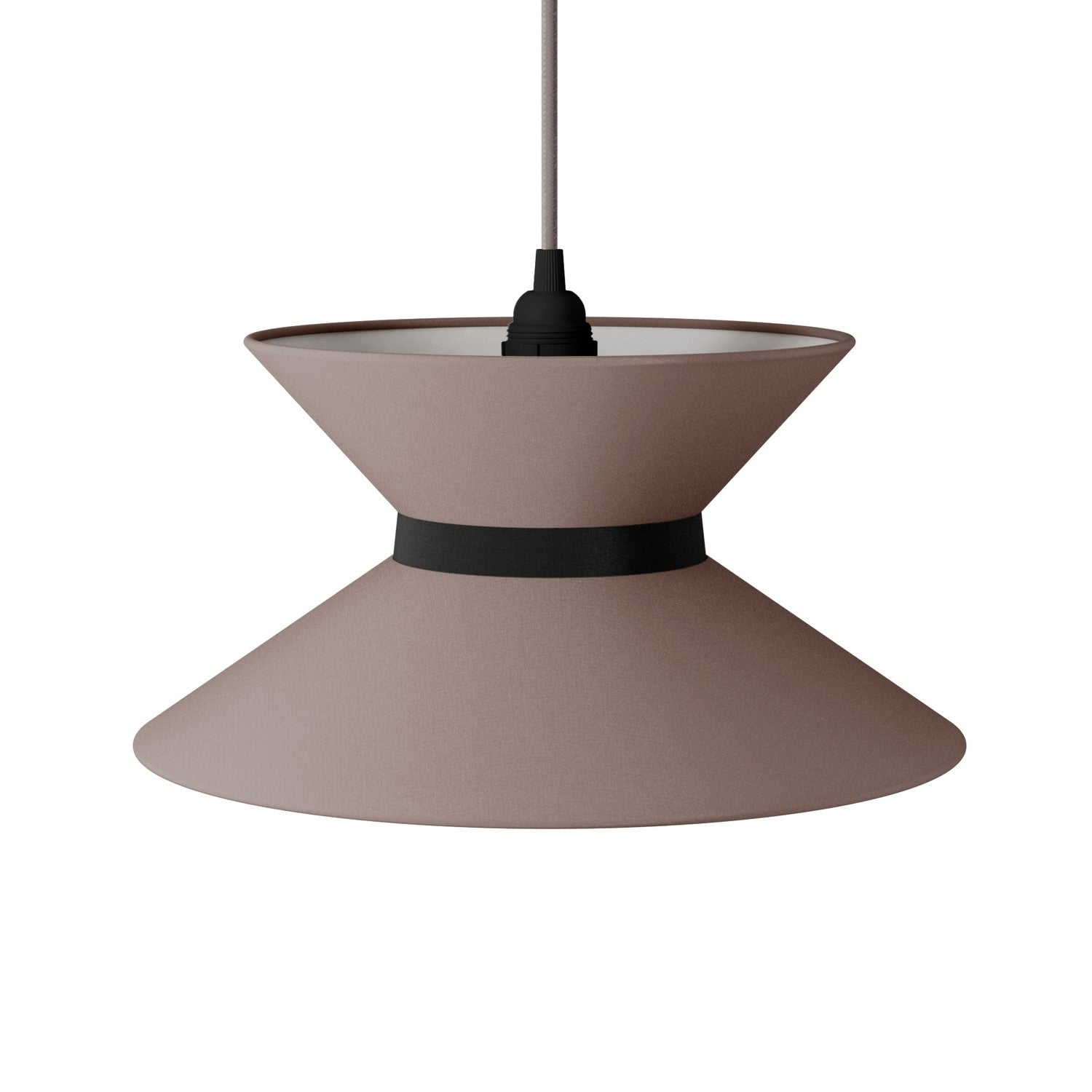 Paralume in tessuto Clessidra Arenal cenere - Made in Italy Teletta antracite