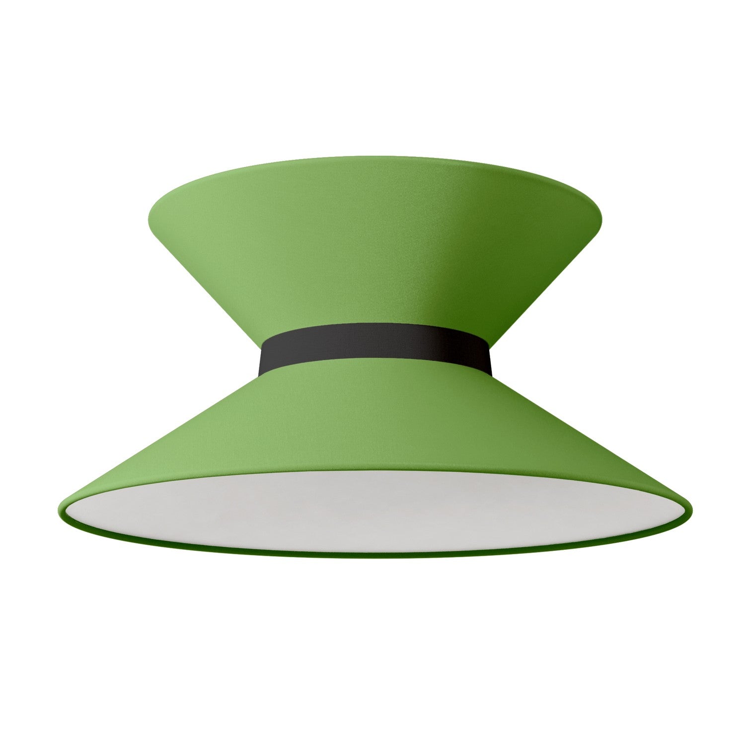 Paralume in tessuto Clessidra Cinette verde pistacchio - Made in Italy Teletta antracite