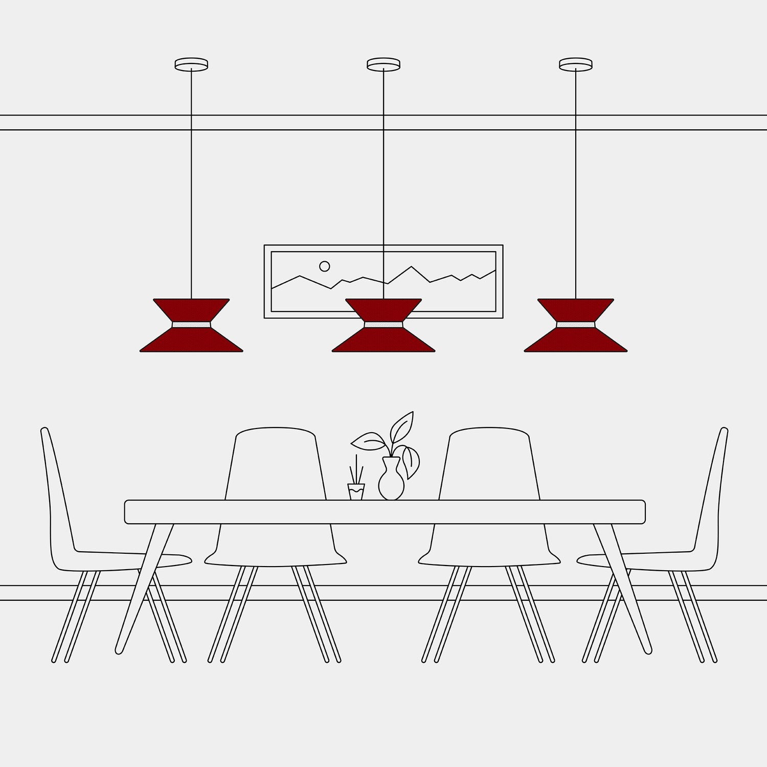 Paralume in tessuto Clessidra per lampada a sospensione - Lana Aragosta Lana sabbia