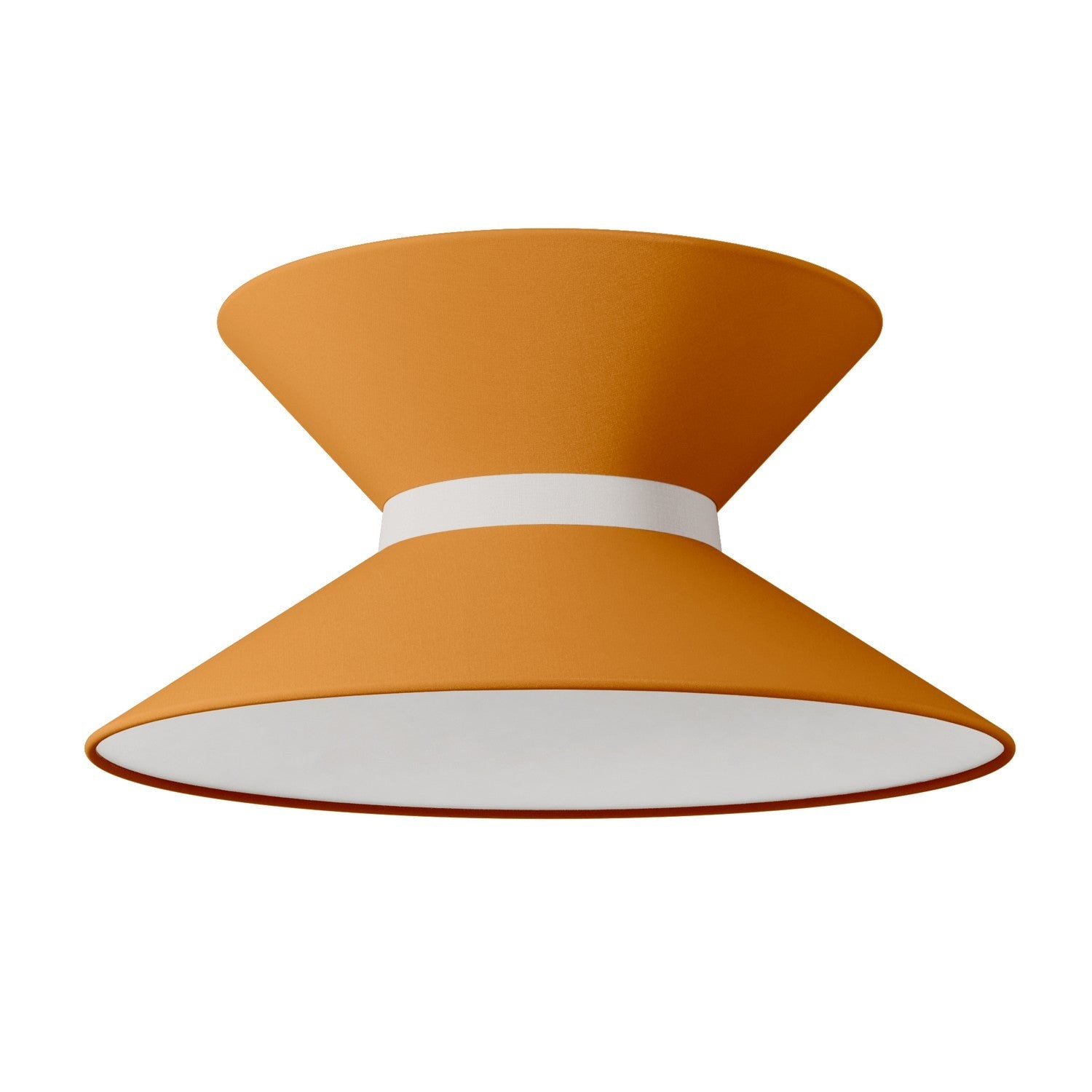 Paralume in tessuto Clessidra Teletta mandarino - Made in Italy Arenal sabbia