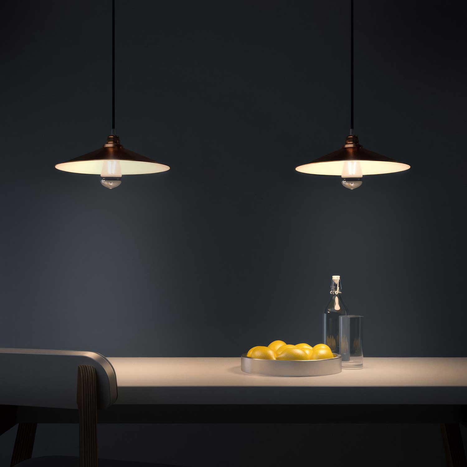 Paralume Swing in metallo smaltato con attacco E27 - Rame