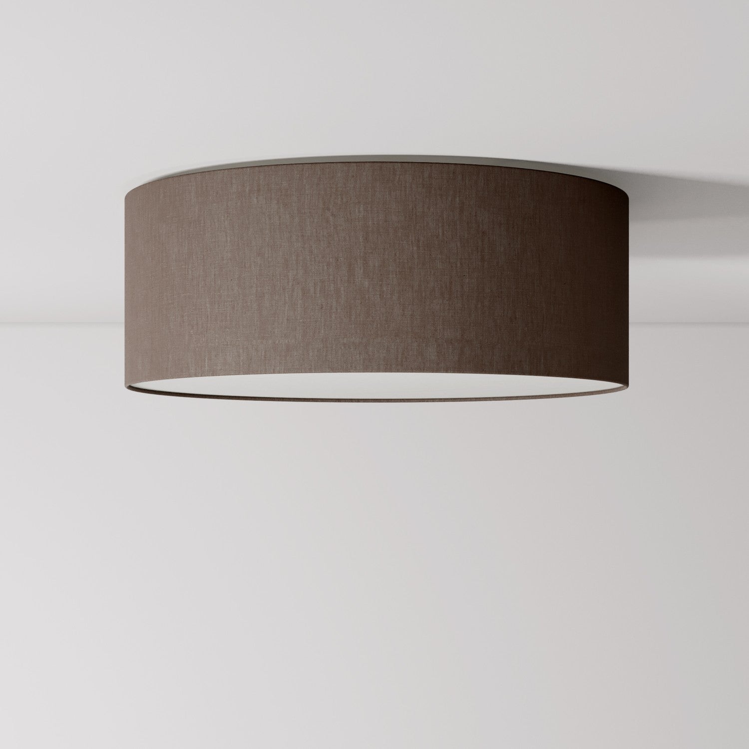 Plafoniera in tessuto Medium Slim - Made in Italy - Camelot Marrone - Creative Cables