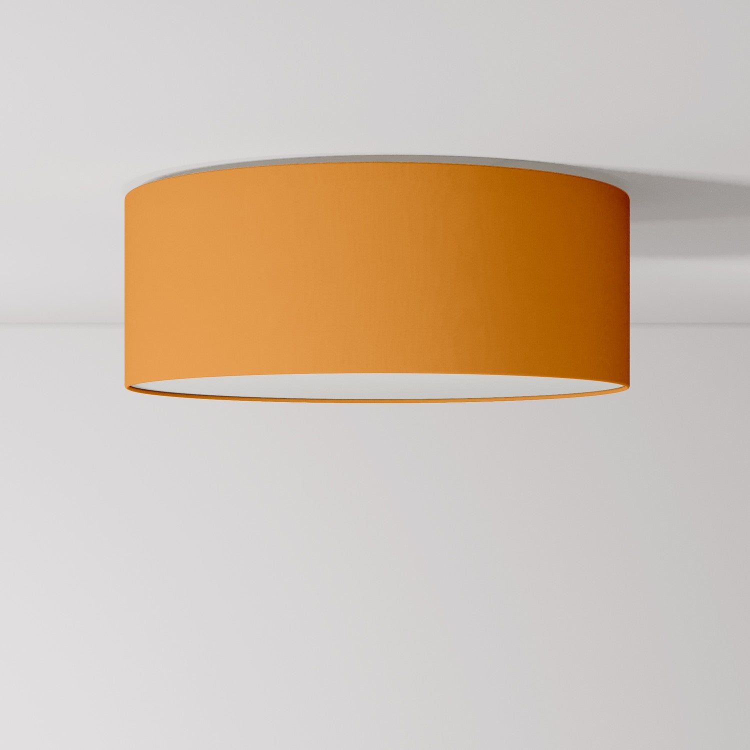 Plafoniera in tessuto Medium Slim - Made in Italy - Teletta Mandarino - Creative Cables