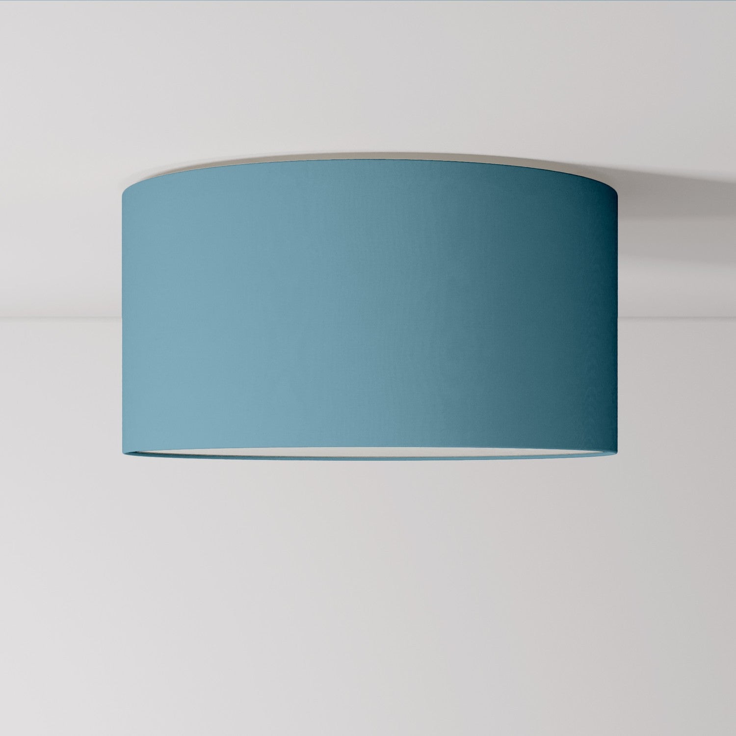 Plafoniera in tessuto Medium Teletta azzurro severo - Made in Italy - Creative Cables