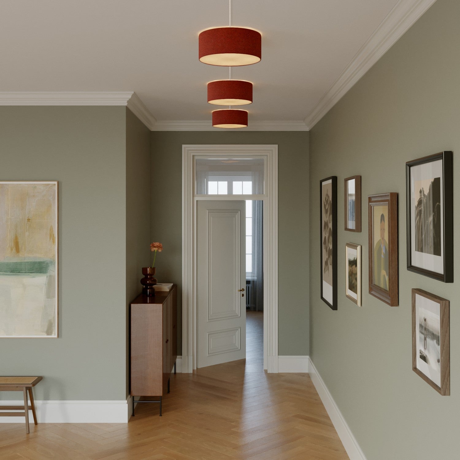 Plafoniera in tessuto Small - Made in Italy - Lana Aragosta - Creative Cables