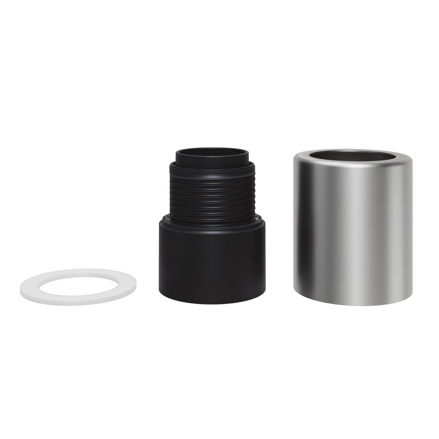 Portalampada E27 in metallo da parete o soffitto - Titanio satinato - Creative Cables