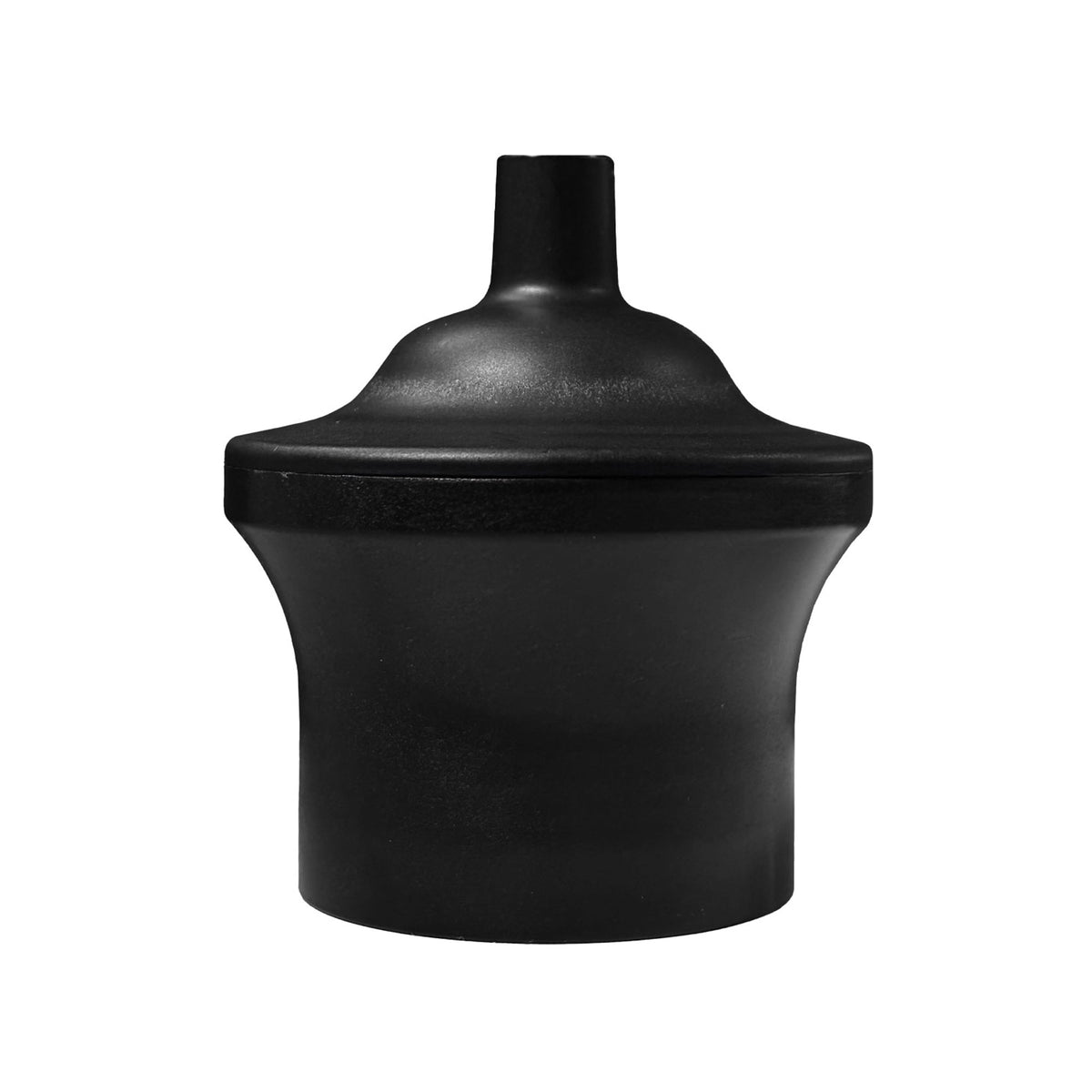 Portalampada E27 Pagoda in termoplastico con doppia ghiera - Nero