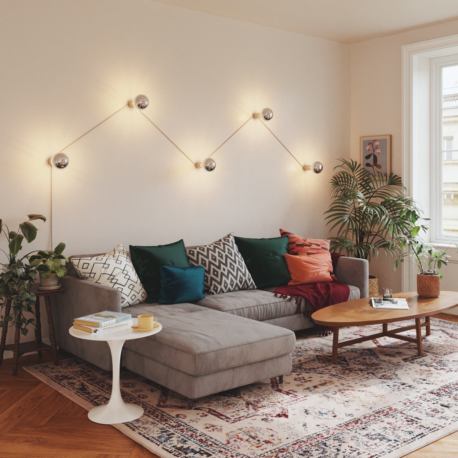 Portalampada E27 Spostaluce in metallo da parete o soffitto - Titanio satinato