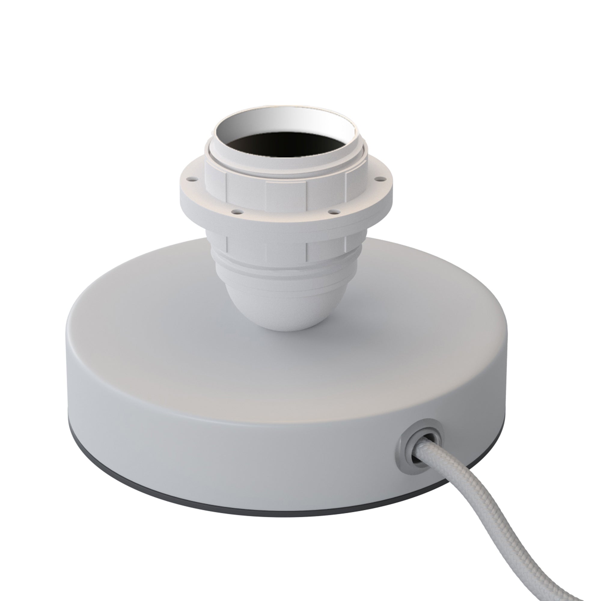 Posaluce per paralume - Lampada da tavolo in metallo - Bianco opaco - Creative Cables