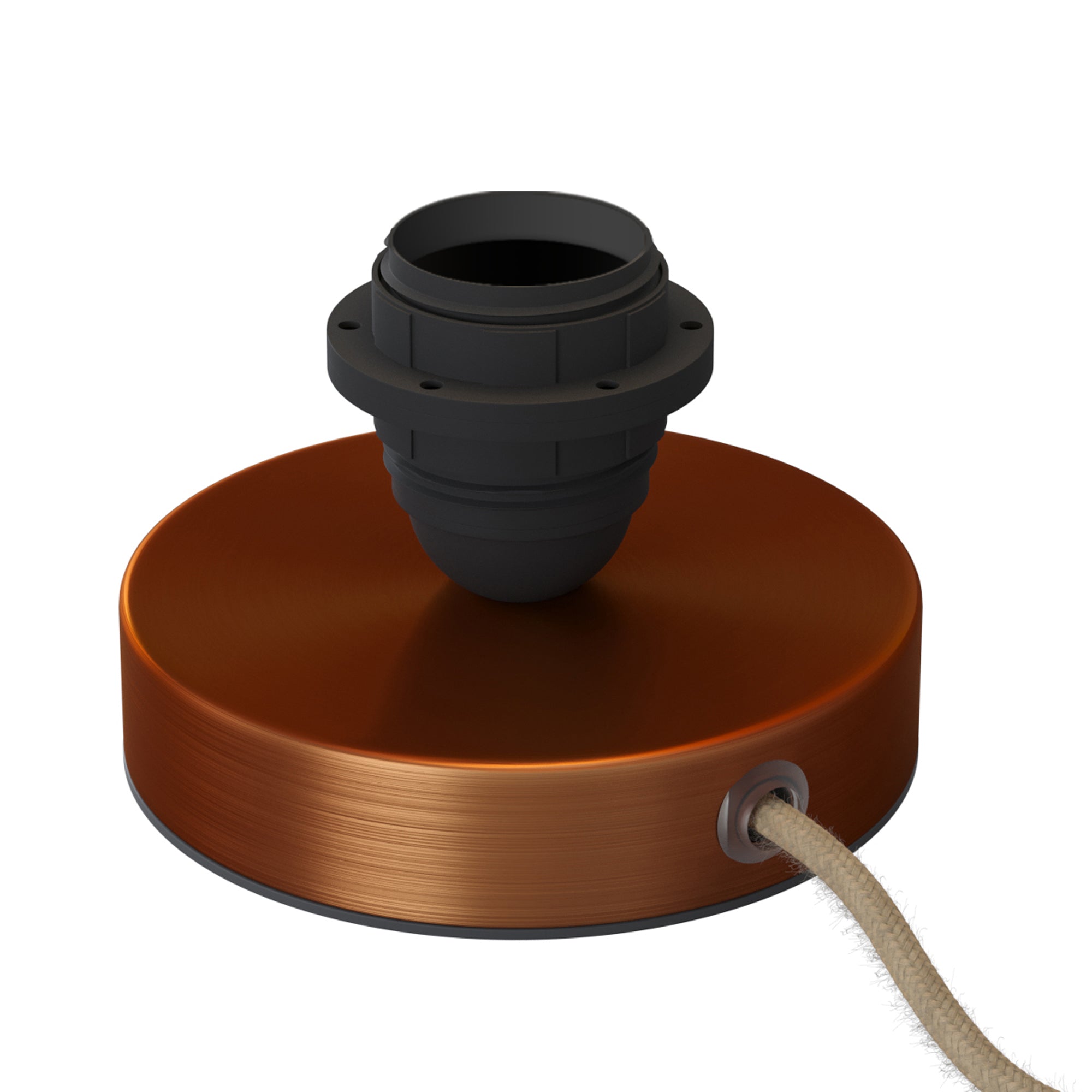 Posaluce per paralume - Lampada da tavolo in metallo - Rame satinato - Creative Cables