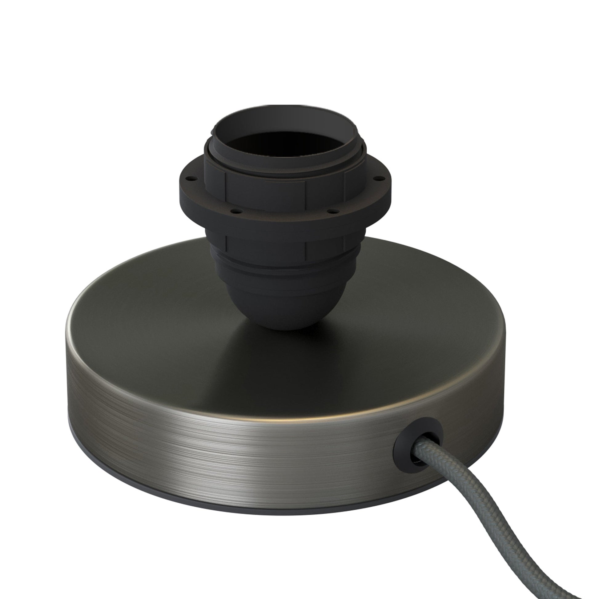 Posaluce per paralume - Lampada da tavolo in metallo - Titanio satinato