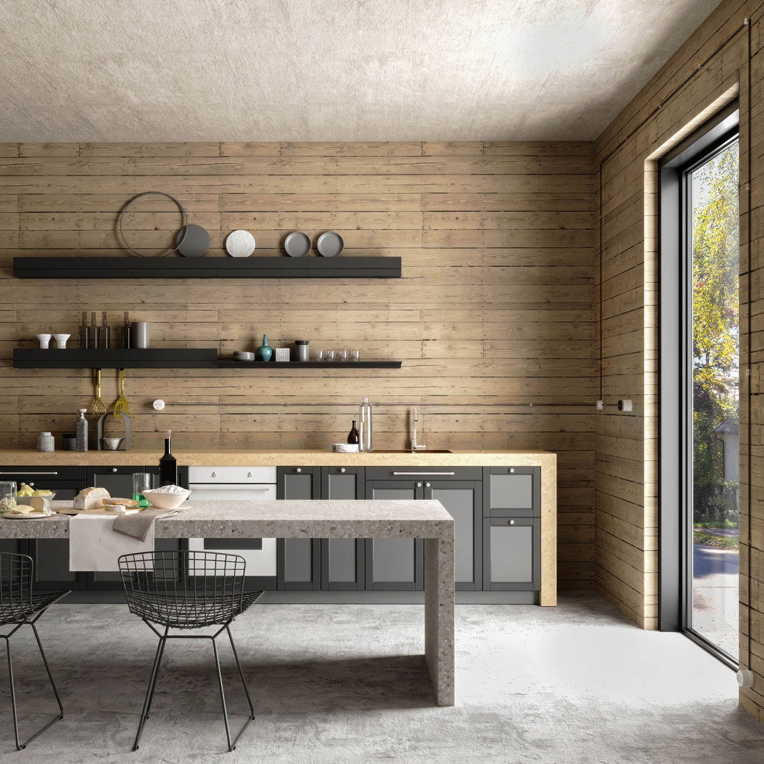 Presa Schuko in porcellana da parete - Nero - Creative Cables