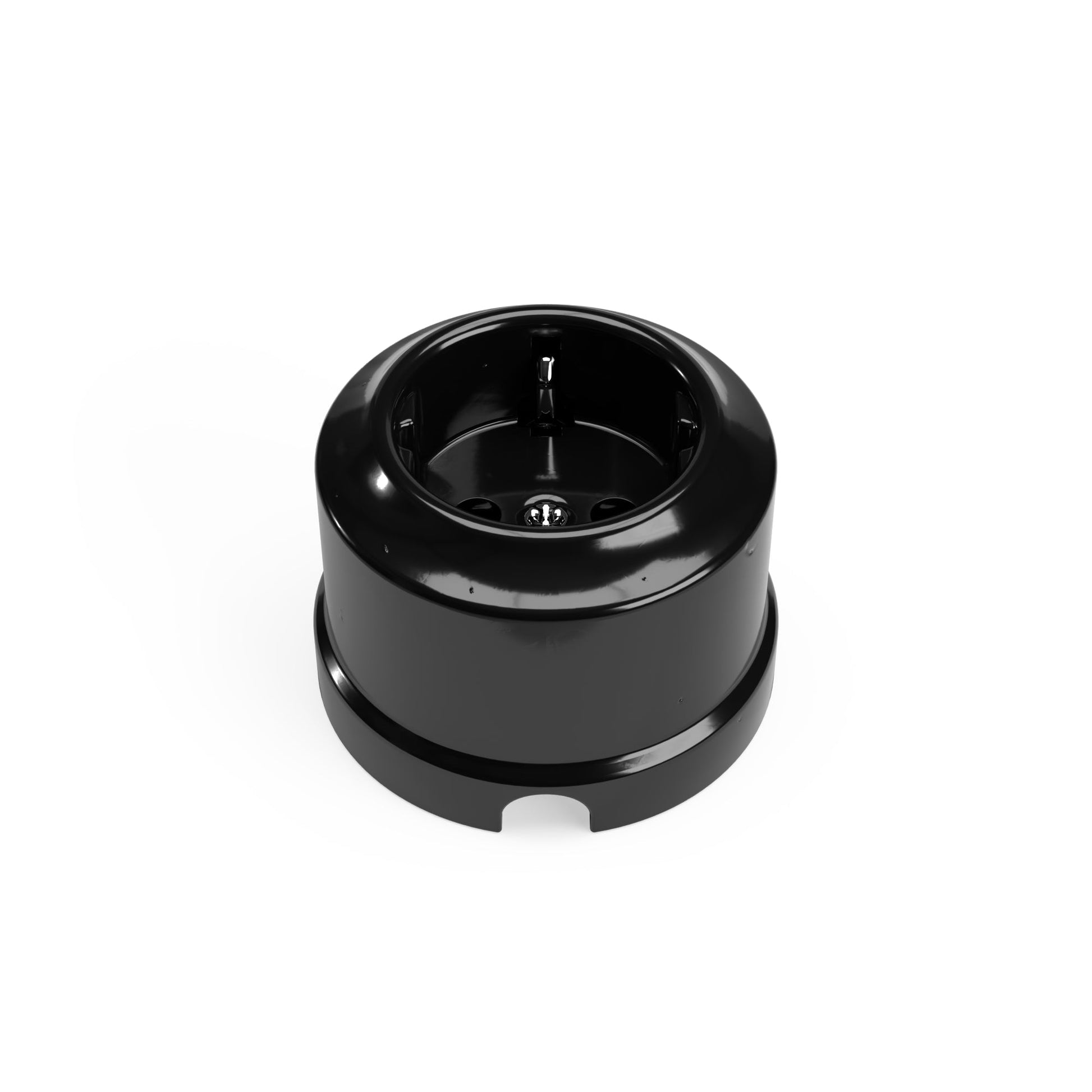 Presa Schuko in porcellana da parete - Nero - Creative Cables