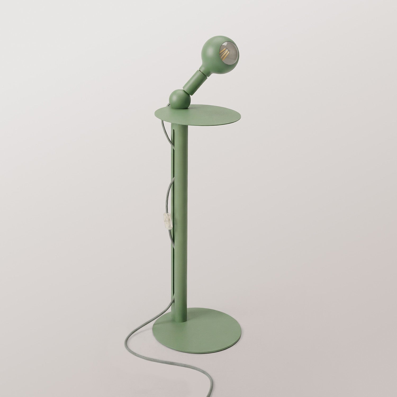 Rocco - Lampada da terra con spina UK e lampadina Camo - Verde