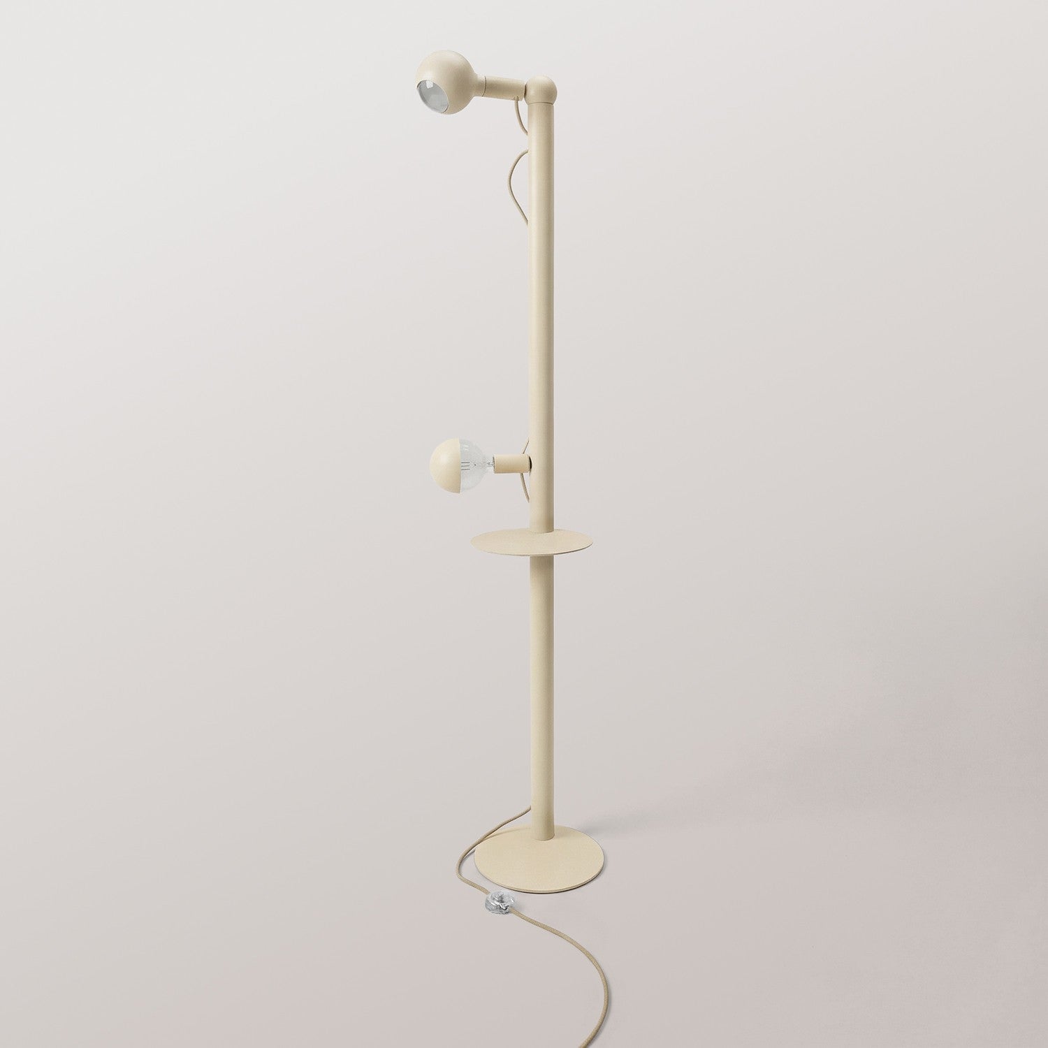 Rocco XXL - Lampada da terra con lampadina Maria e Camo - Panna