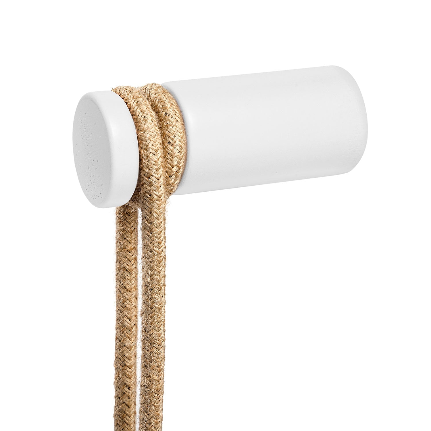 Rolé, passacavo in legno, fissaggio a parete per lampada a sospensione - Bianco - Creative Cables