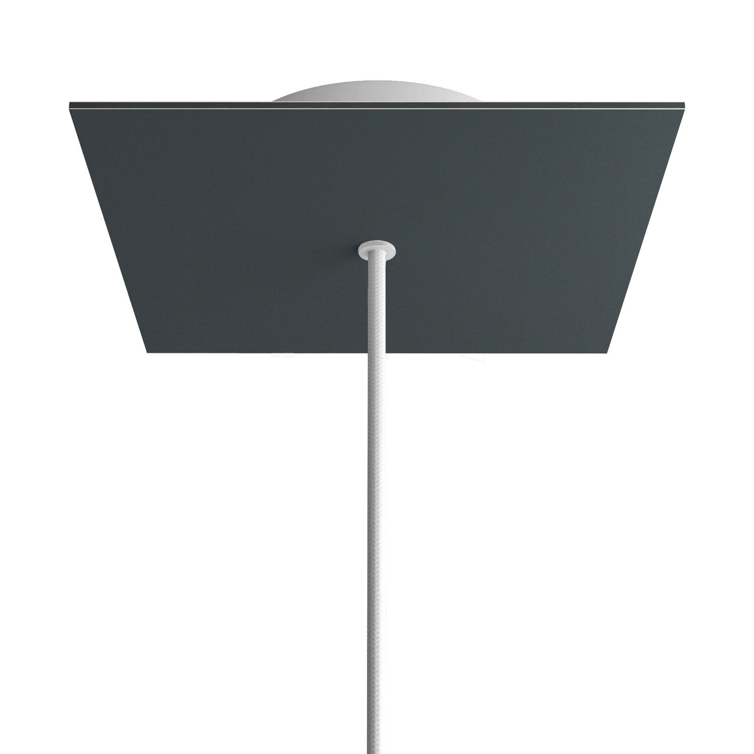 Rosone Rose - One quadrato, 200 mm con 1 foro e 4 fori laterali - Antracite - Creative Cables