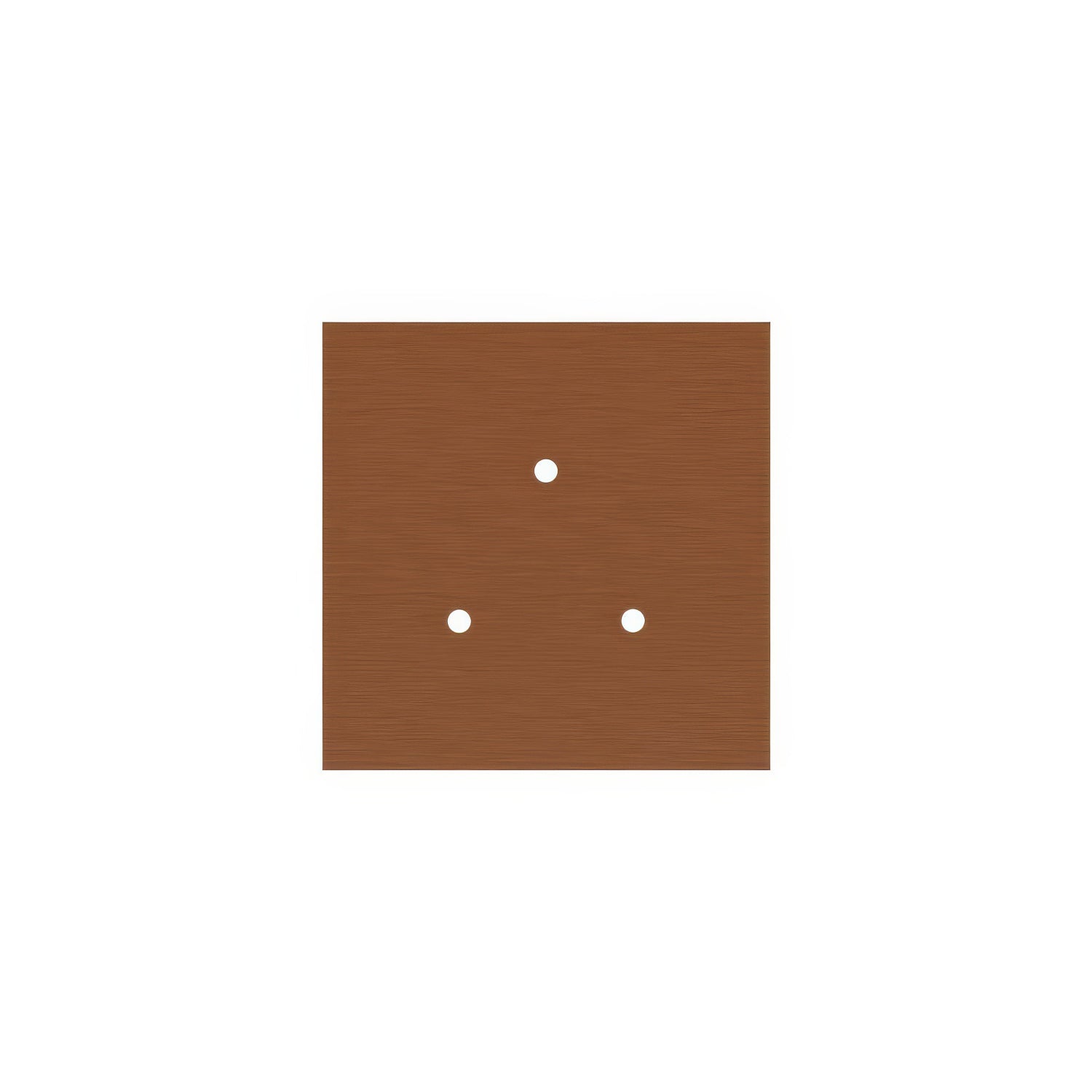 Rosone Rose - One quadrato, 200 mm con 3 fori e 4 fori laterali - Dibond Rame satinato - Creative Cables