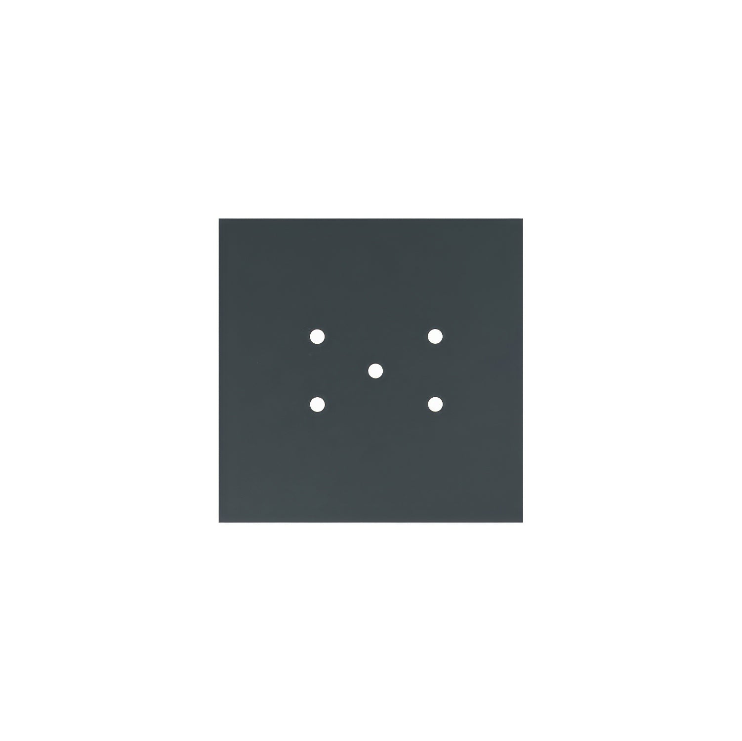 Rosone Rose - One quadrato, 200 mm con 5 fori e 4 fori laterali - Antracite - Creative Cables