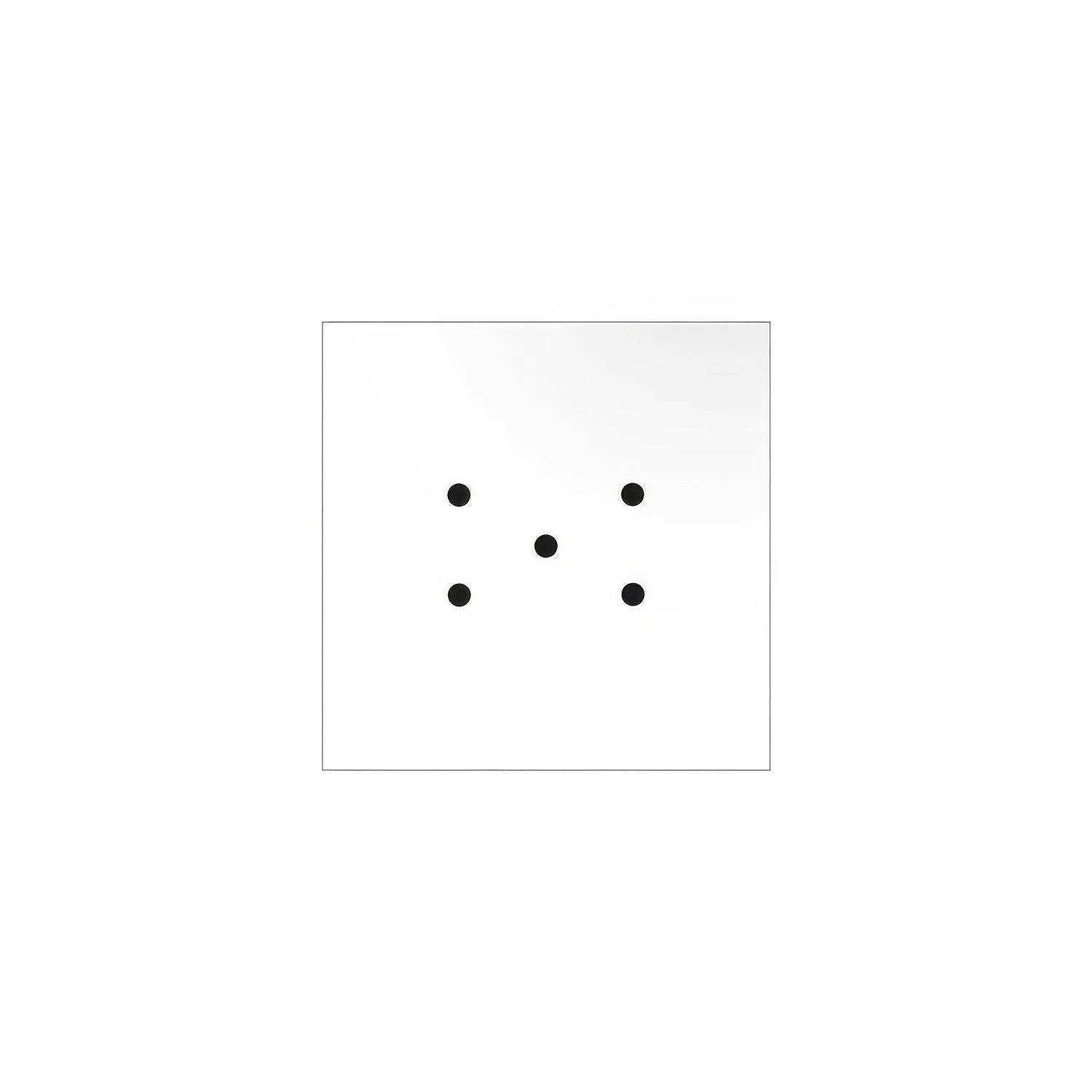 Rosone Rose - One quadrato, 200 mm con 5 fori e 4 fori laterali - Bianco opaco - Creative Cables