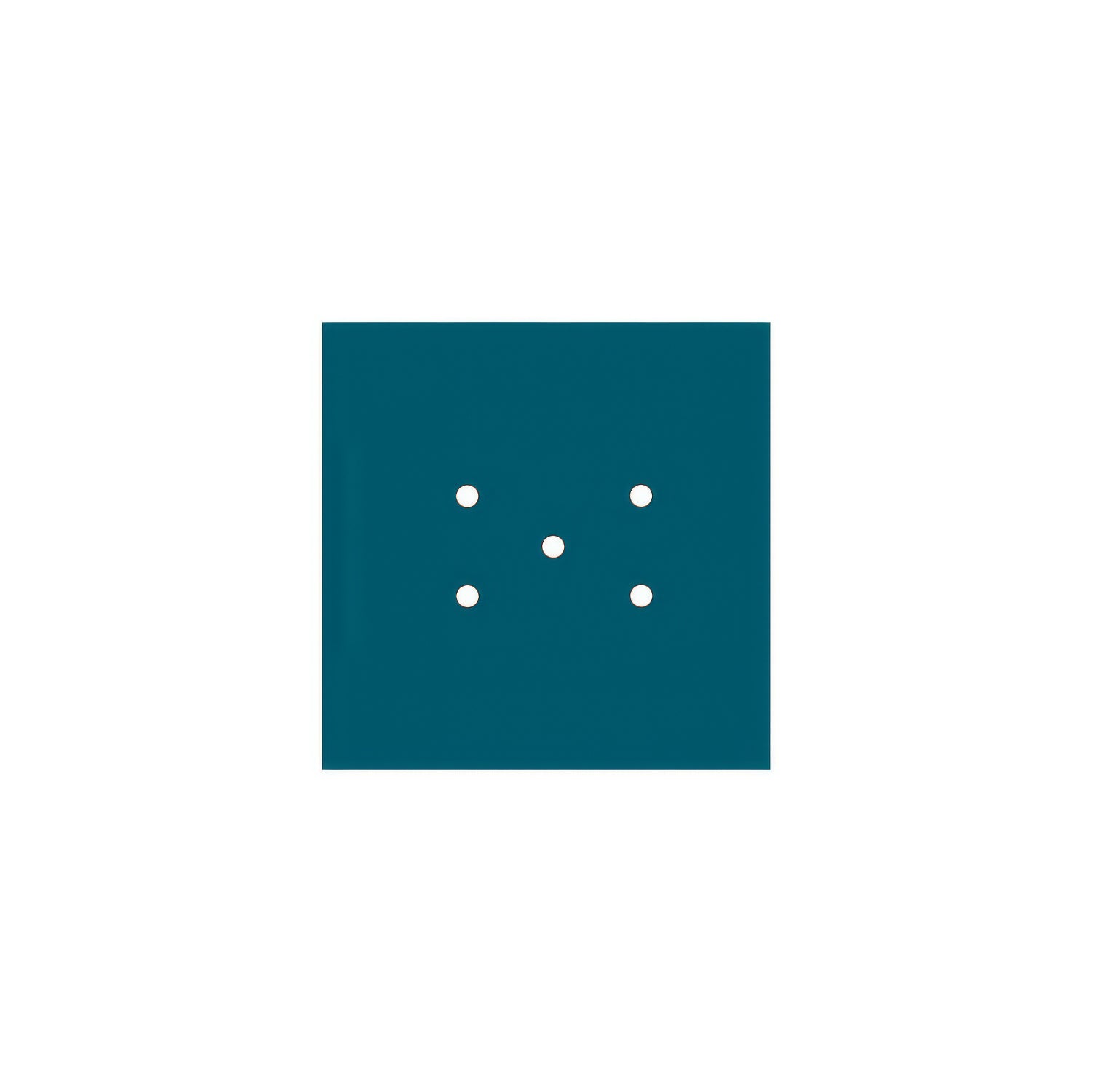 Rosone Rose - One quadrato, 200 mm con 5 fori e 4 fori laterali - Petrolio - Creative Cables