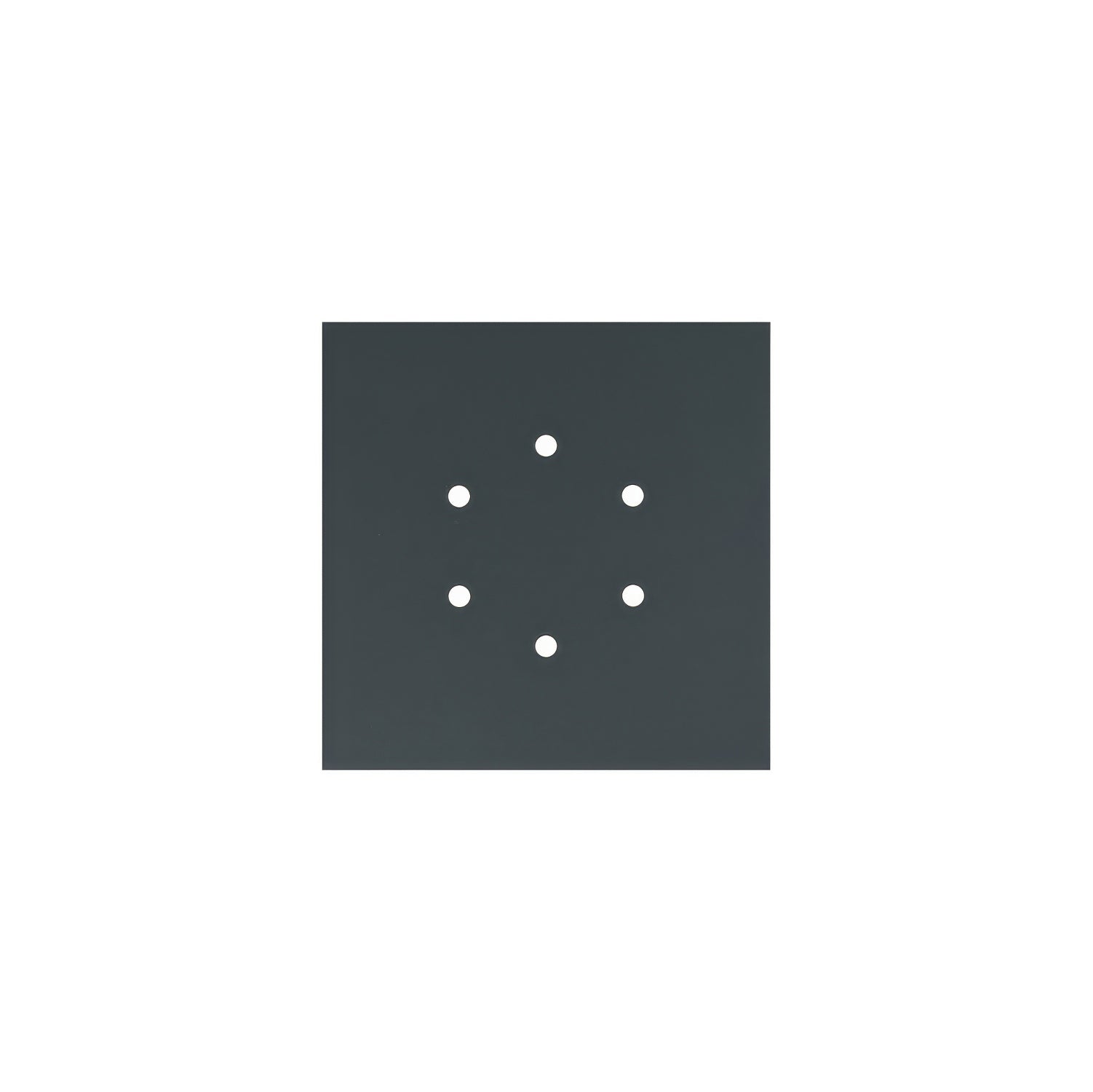 Rosone Rose - One quadrato, 200 mm con 6 fori e 4 fori laterali - Antracite - Creative Cables