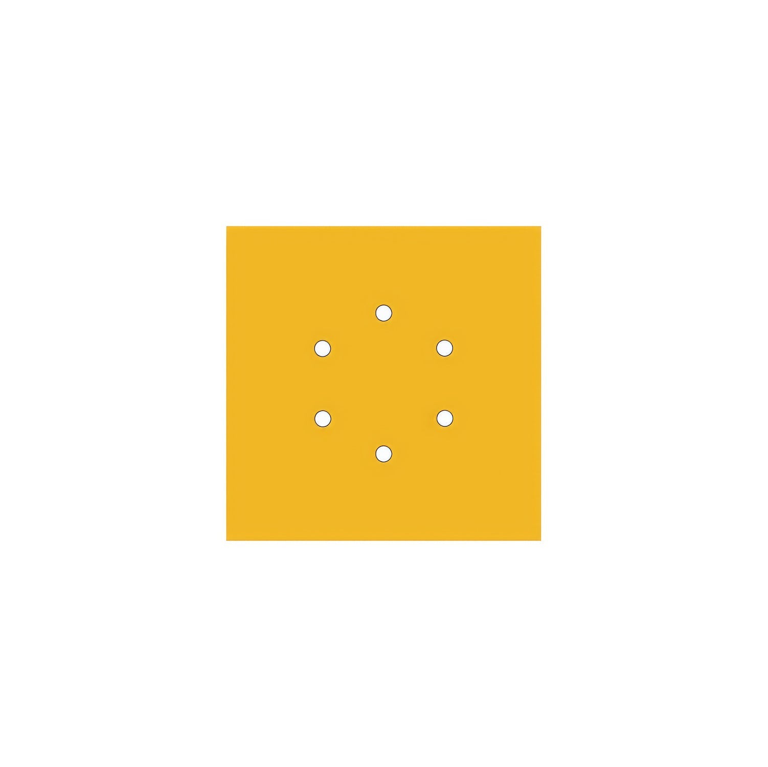 Rosone Rose - One quadrato, 200 mm con 6 fori e 4 fori laterali - Mostarda - Creative Cables