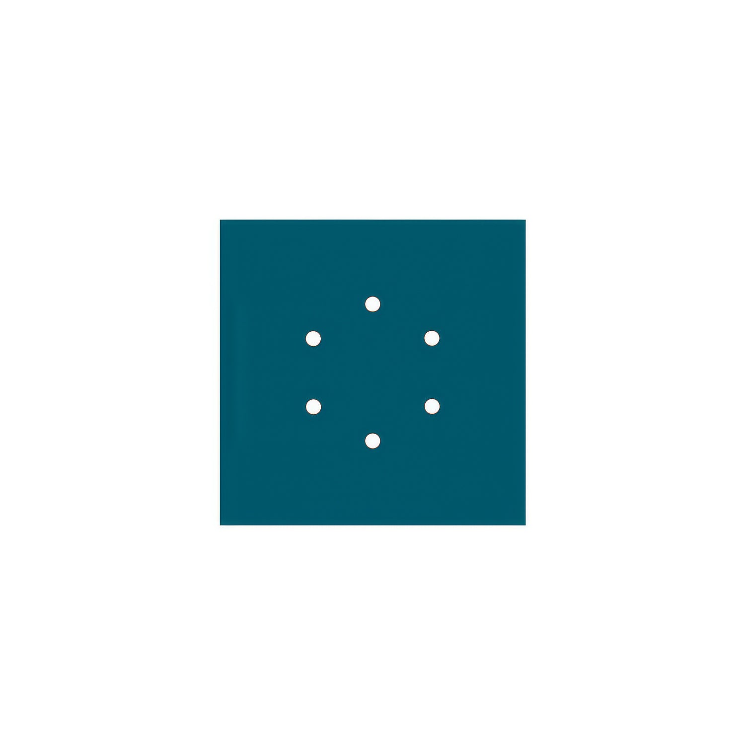 Rosone Rose - One quadrato, 200 mm con 6 fori e 4 fori laterali - Petrolio - Creative Cables