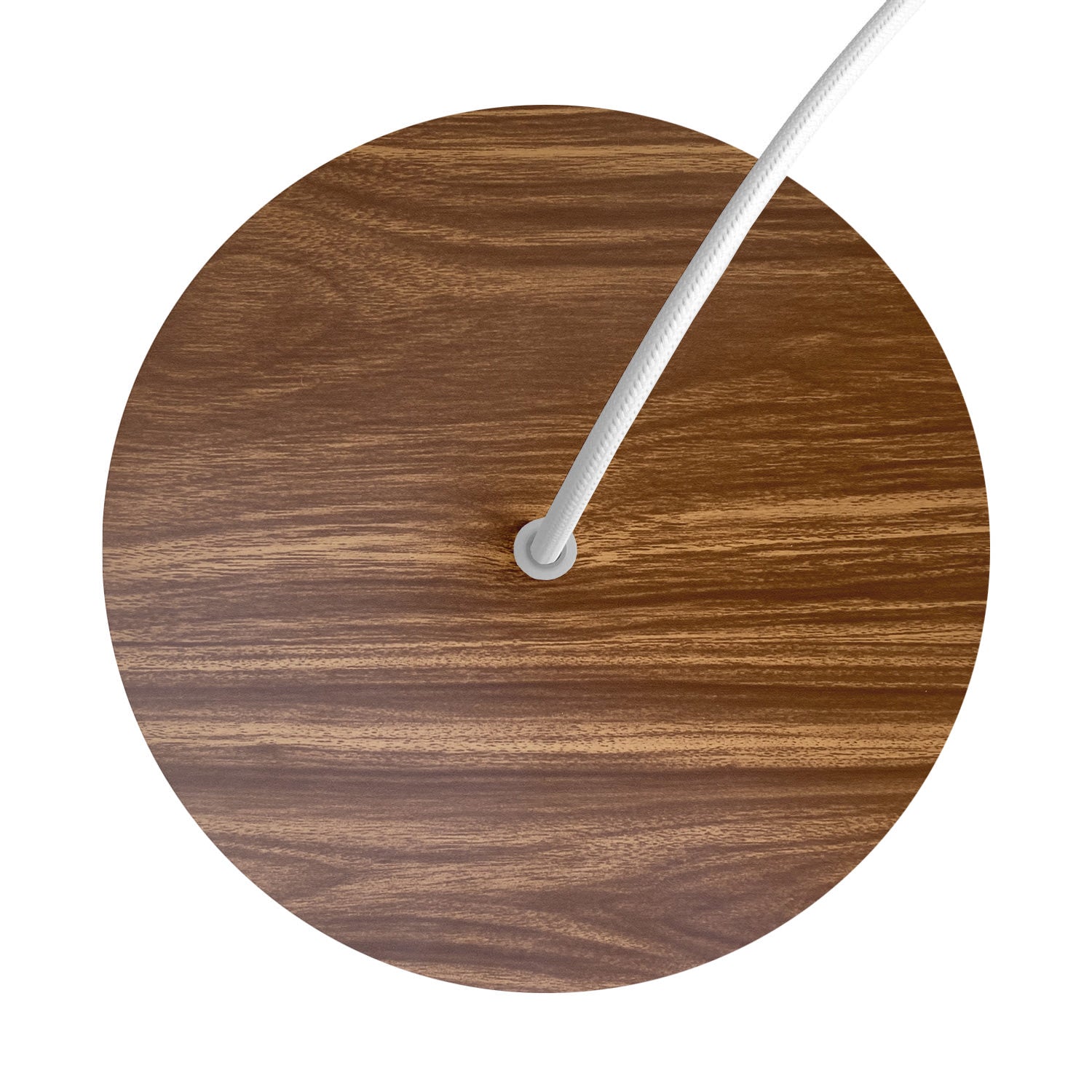 Rosone Rose - One rotondo, diametro 200 mm con 1 foro e 4 fori laterali - Legno - Creative Cables