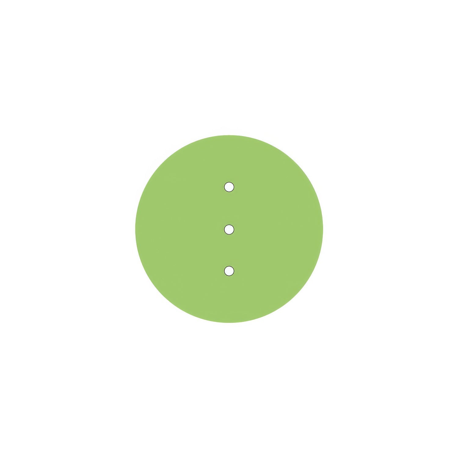 Rosone Rose - One rotondo, diametro 200 mm con 3 fori in linea e 4 fori laterali - Verde prato - Creative Cables