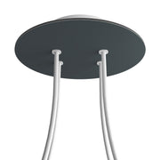 Rosone Rose-One rotondo, diametro 200 mm con 4 fori e 4 fori laterali - Antracite Bianco