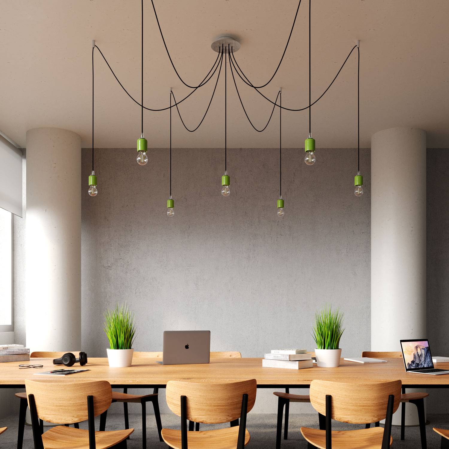 Rosone Rose-One rotondo, diametro 200 mm con 7 fori e 4 fori laterali - Legno Bianco