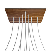 Rosone XXL Rose-One quadrato, 400 mm con 10 fori e 4 fori laterali - Legno Bianco