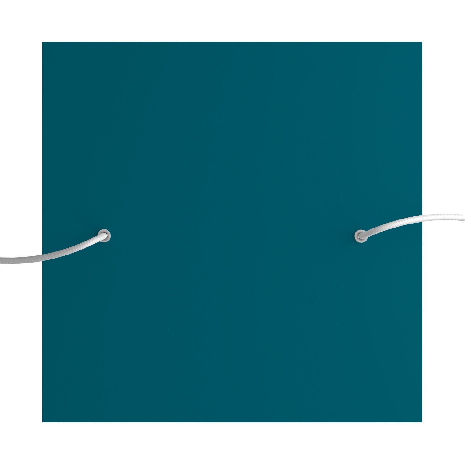 Rosone XXL Rose - One quadrato, 400 mm con 2 fori e 4 fori laterali - Petrolio - Creative Cables