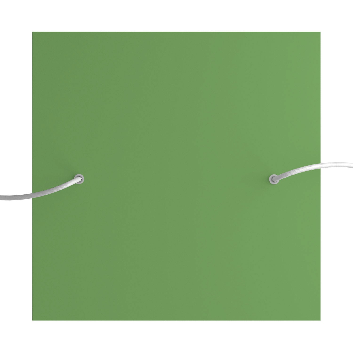 Rosone XXL Rose - One quadrato, 400 mm con 2 fori e 4 fori laterali - Verde prato - Creative Cables