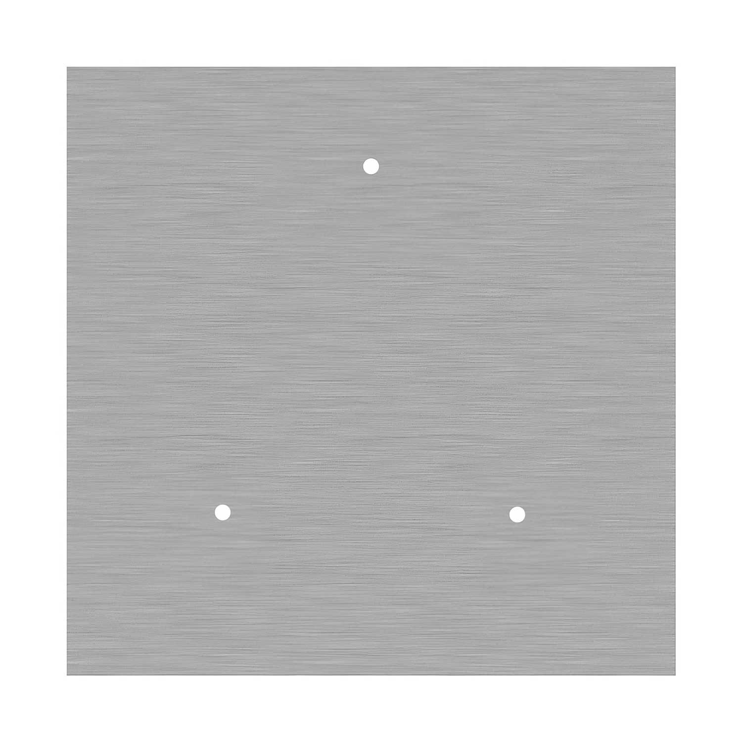 Rosone XXL Rose-One quadrato, 400 mm con 3 fori e 4 fori laterali - Dibond Acciaio satinato Bianco