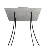 Rosone XXL Rose-One quadrato, 400 mm con 4 fori e 4 fori laterali - Cemento Bianco