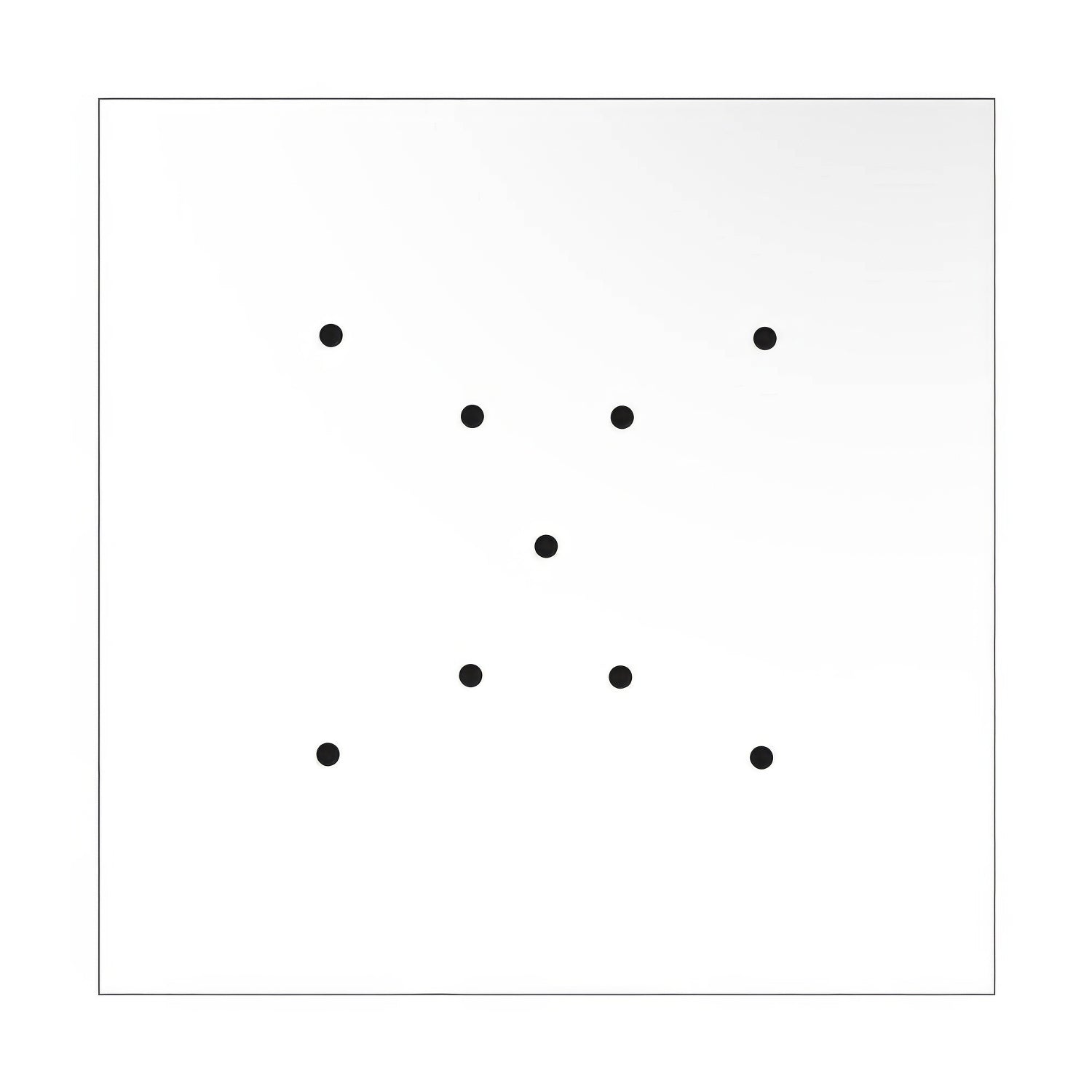 Rosone XXL Rose-One quadrato, 400 mm con 9 fori a X e 4 fori laterali - Bianco opaco Bianco