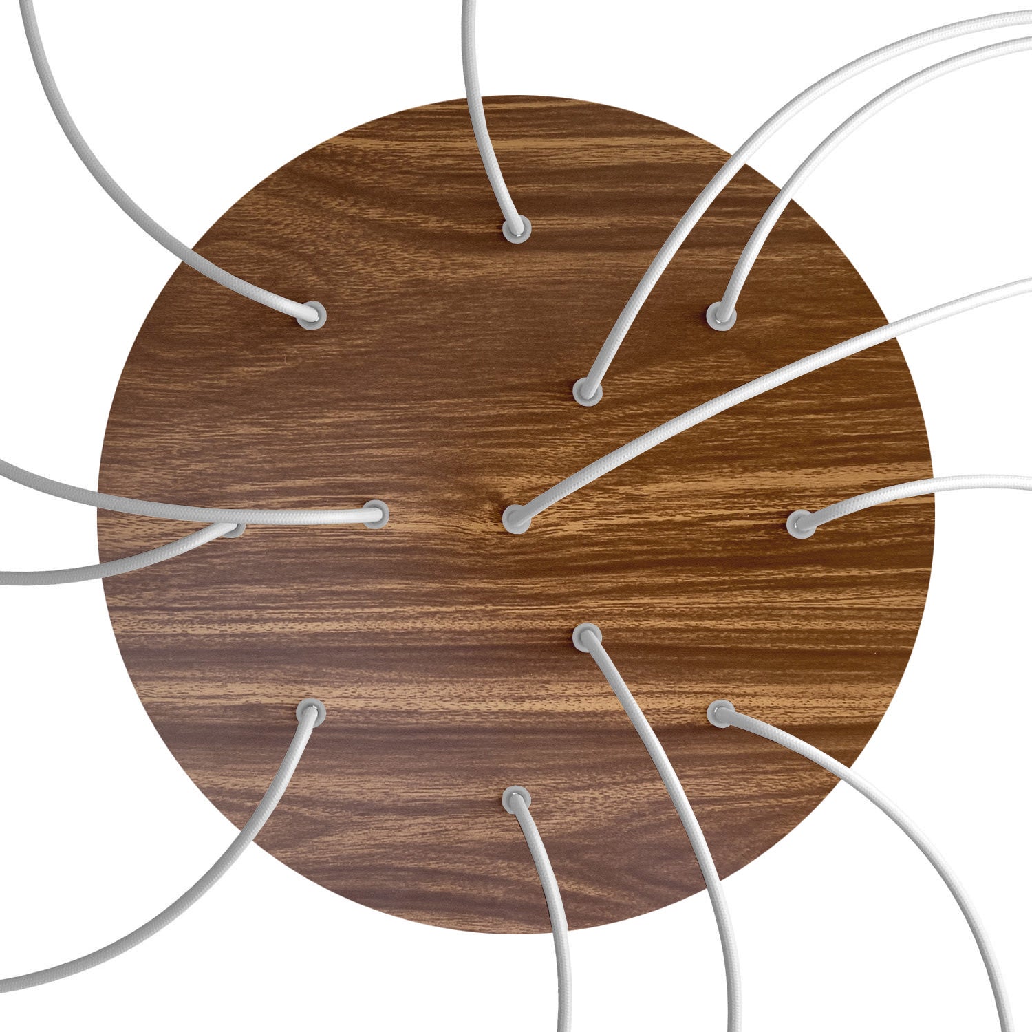 Rosone XXL Rose-One rotondo, diametro 400 mm con 12 fori e 4 fori laterali - Legno Bianco