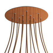 Rosone XXL Rose-One rotondo, diametro 400 mm con 14 fori e 4 fori laterali - Dibond Rame satinato Bianco