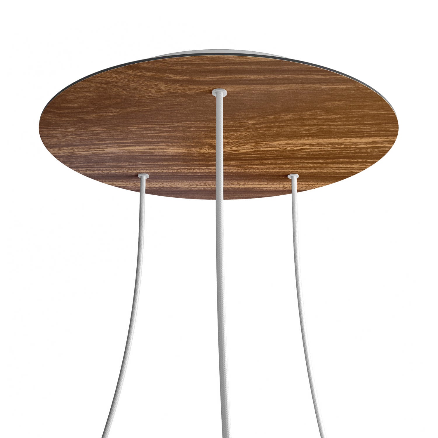 Rosone XXL Rose-One rotondo, diametro 400 mm con 3 fori e 4 fori laterali - Legno Bianco