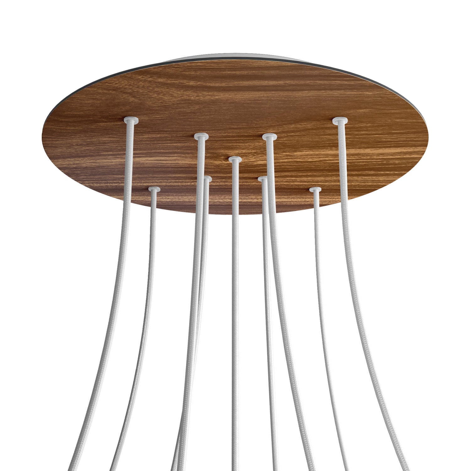 Rosone XXL Rose-One rotondo, diametro 400 mm con 9 fori a X e 4 fori laterali - Legno Bianco