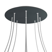 Rosone XXL Rose-One rotondo, diametro 400 mm con 9 fori e 4 fori laterali - Antracite Bianco