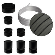 Sistema Filé Linear Kit - con cavo CM03 di 5 m per catenaria e 7 componenti in legno verniciato nero per interni