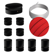 Sistema Filé Symmetric Kit - con cavo CM09 di 5 m per catenaria e 9 componenti in legno verniciato nero per interni