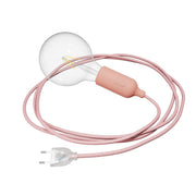 Snake Lampada in silicone con interruttore e spina - Salmone