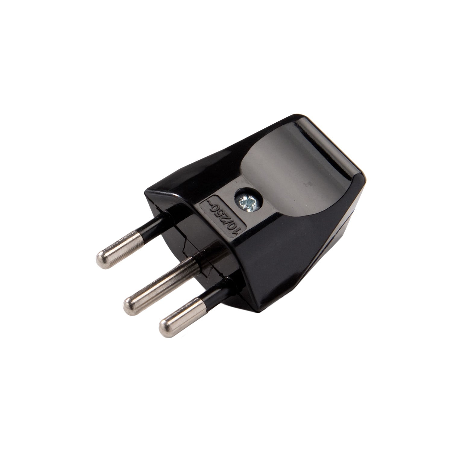Spina svizzera 2 Poli con terra 10A - Nero